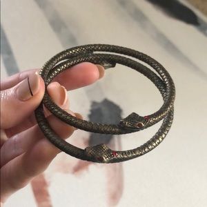 Serpent brass bangles